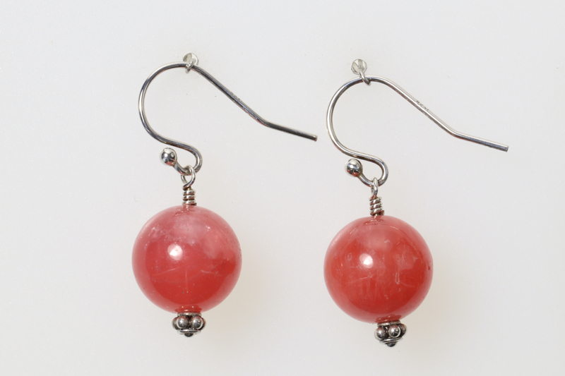 Rhodochrosite/ss Earrings